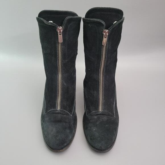 Dkode Women's Boho Black Suede Vintage Style Zippered Retro Ankle Boots US 9 - Picture 5 of 13